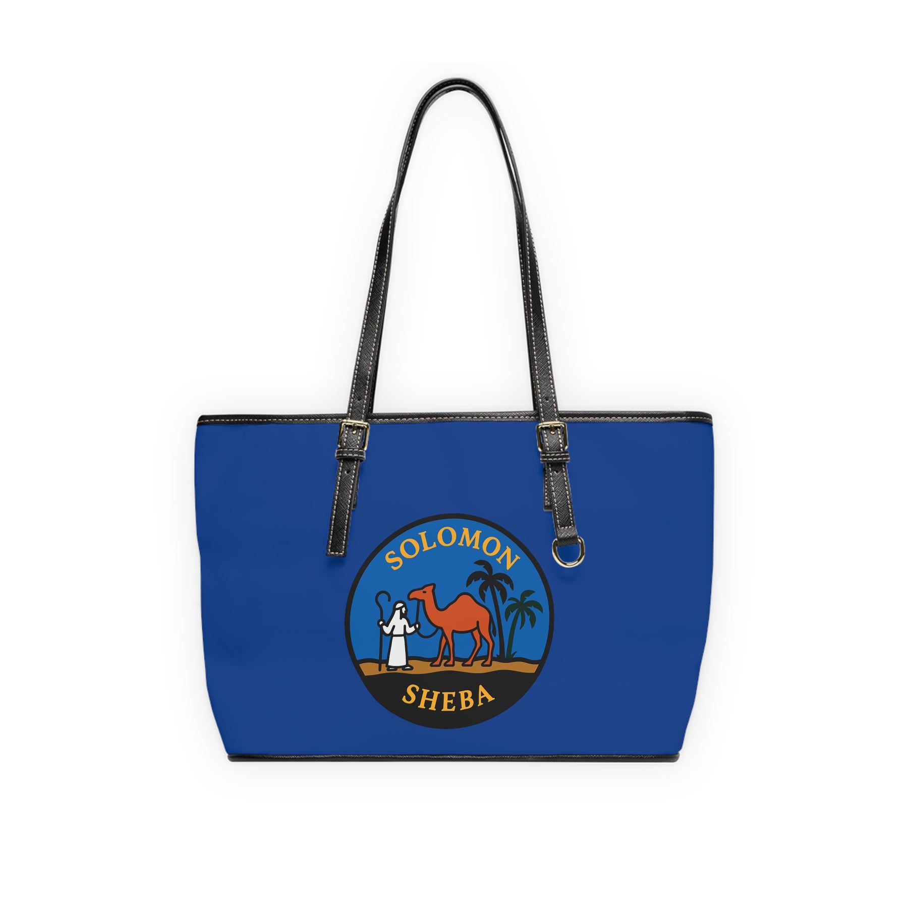 Queen of the South Handbag - Blue PU Leather With Ample Interior - Bricks Masons