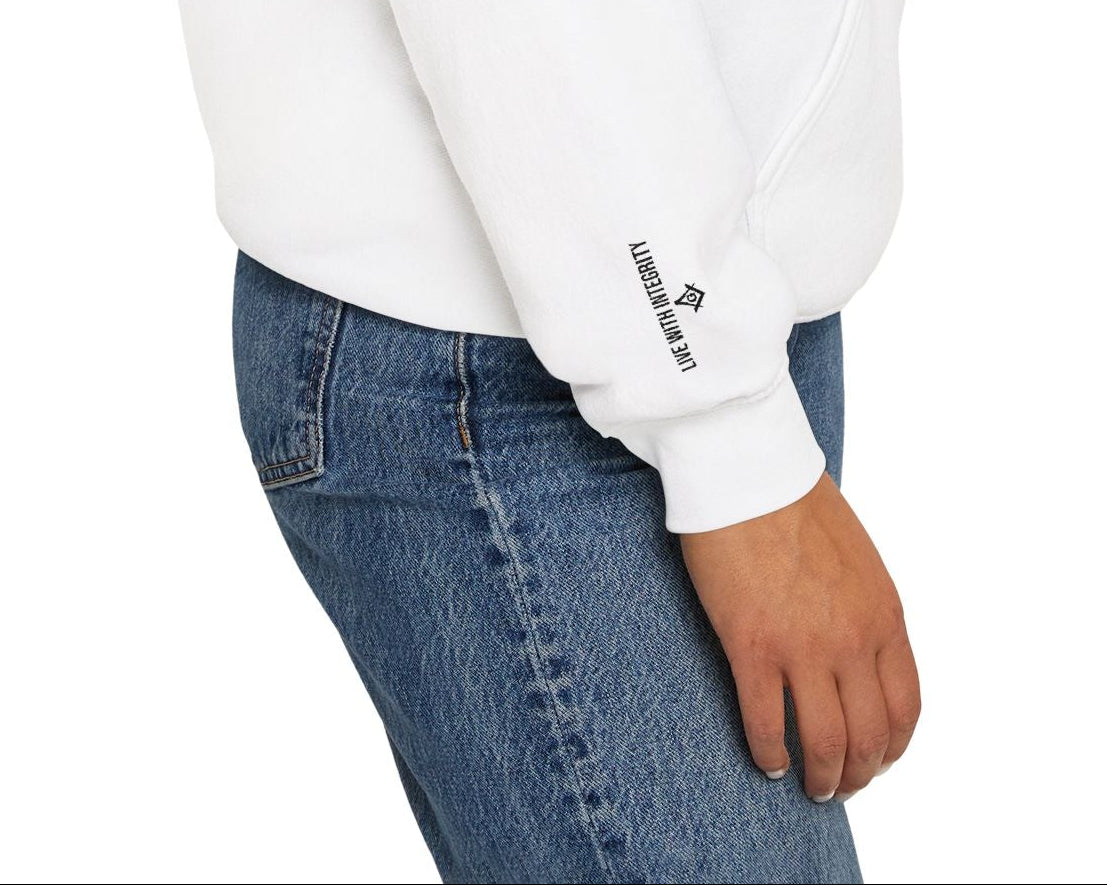 Master Mason Blue Lodge Hoodie - Truth Front & Sleeves Embroidery - Bricks Masons