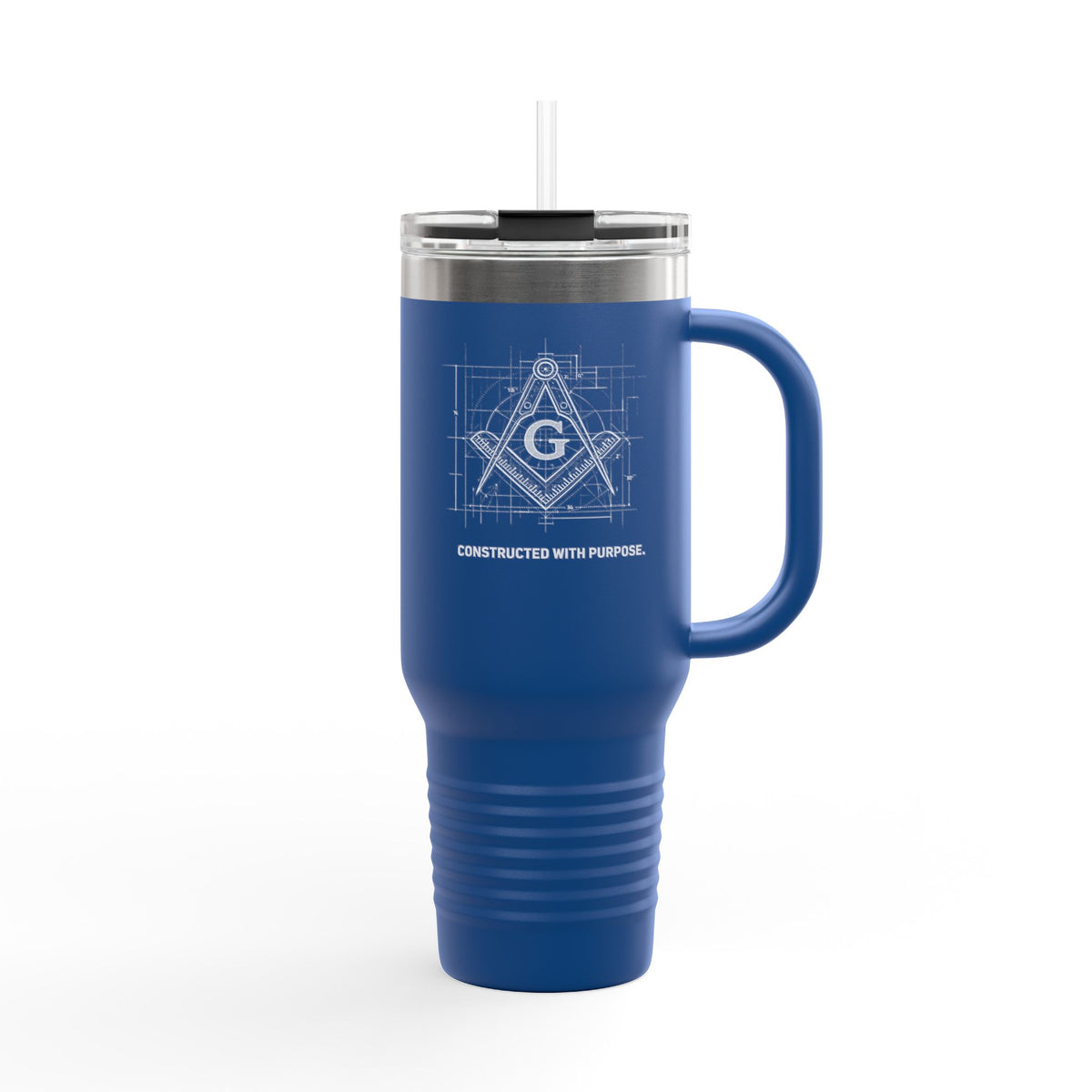 Master Mason Blue Lodge Ringneck Tumbler - Constructed with Purpose S&C G - Bricks Masons