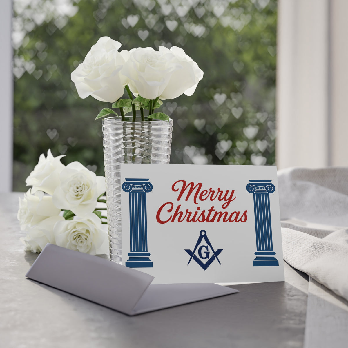 Master Mason Blue Lodge Greeting Card - (Two-sided print) - Bricks Masons