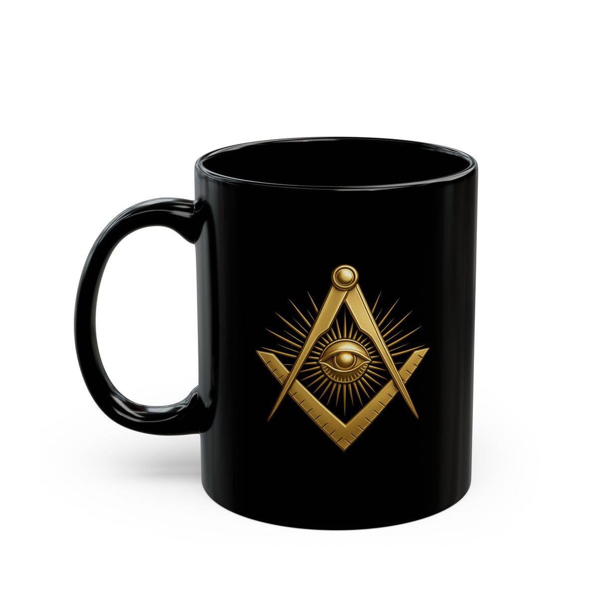 Master Mason Blue Lodge Mug - Square & Compass with All-Seeing Eye - Bricks Masons