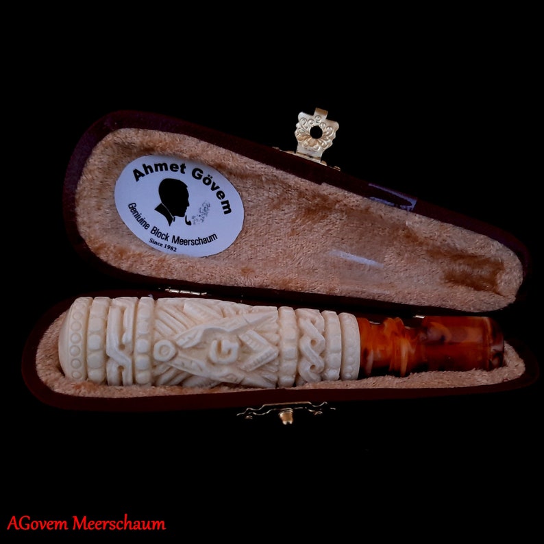 Master Mason Blue Lodge Cigarette Holder - Handcrafted Square & Compass & G - Bricks Masons