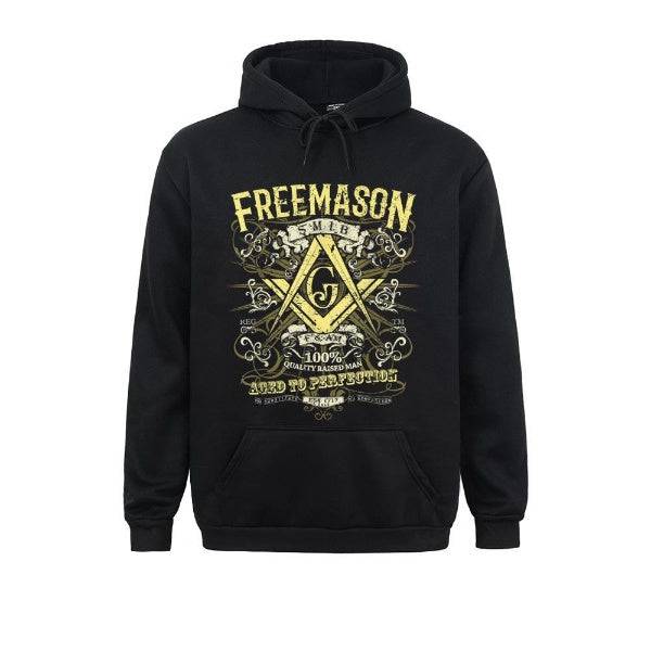 Master Mason Blue Lodge Hoodie - "So Mote It Be" SMIB Square & Compass G - Bricks Masons