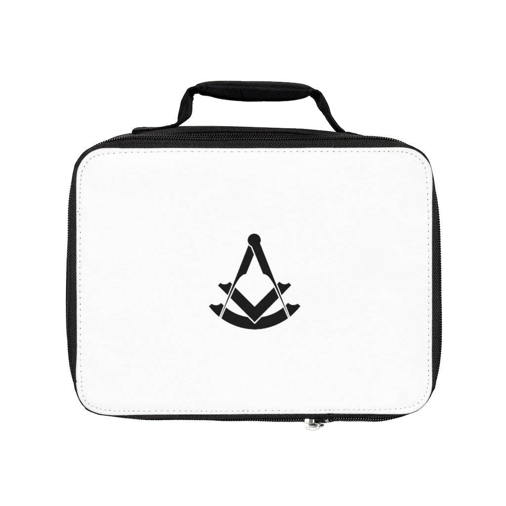 Past Master Blue Lodge Lunch Bag - Black & White - Bricks Masons