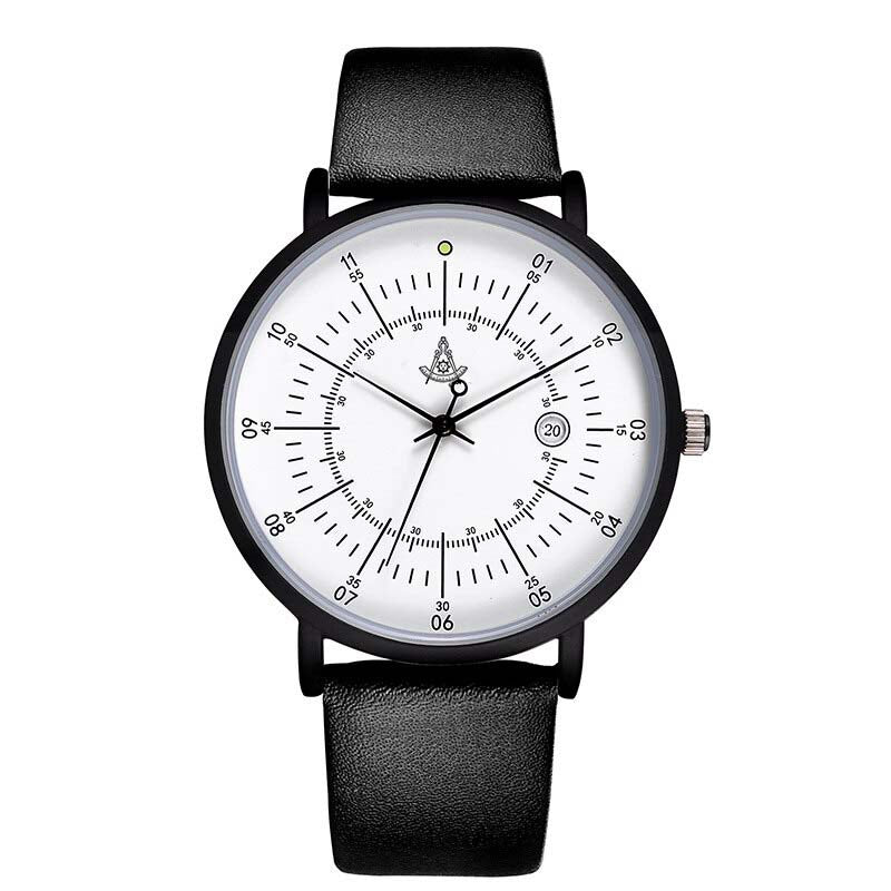 Past Master Blue Lodge California Regulation Wristwatch - Leather Straps - Bricks Masons