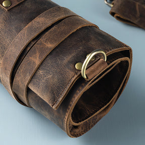 Professional 10-Pocket Leather Knife Roll (3) - Bricks Masons