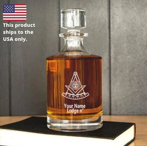 Past Master Blue Lodge California Regulation Decanter - 30 oz. - Bricks Masons