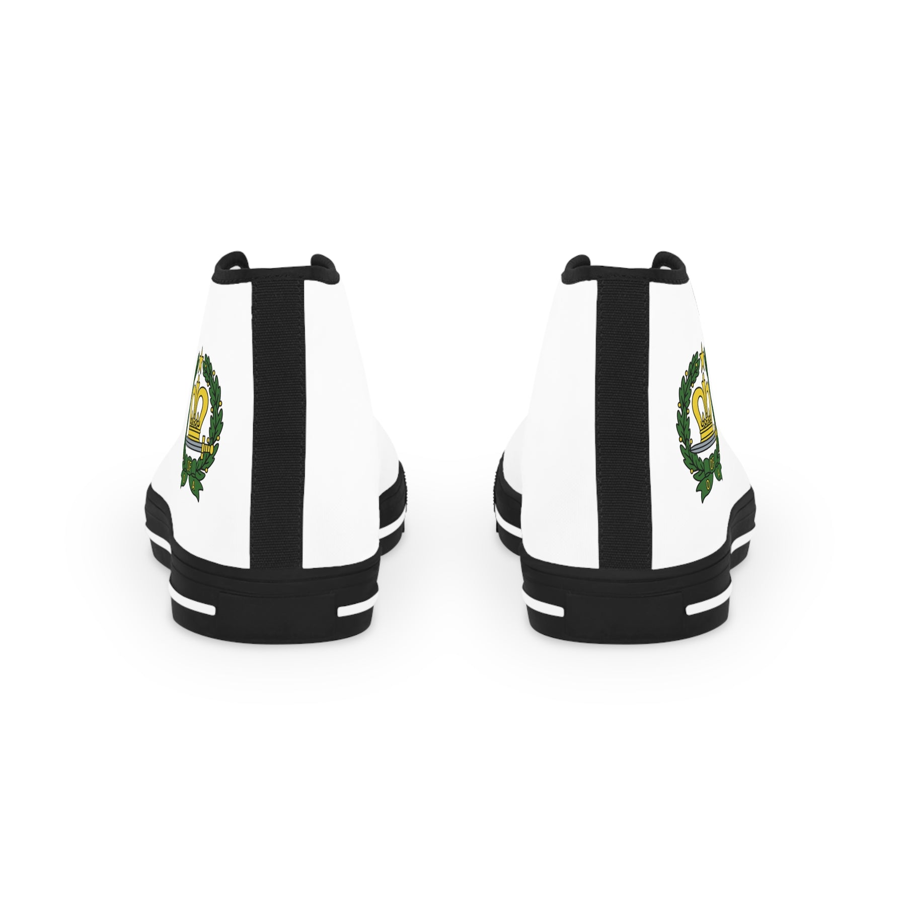 Order of the Amaranth Sneaker - High Top Black & White - Bricks Masons