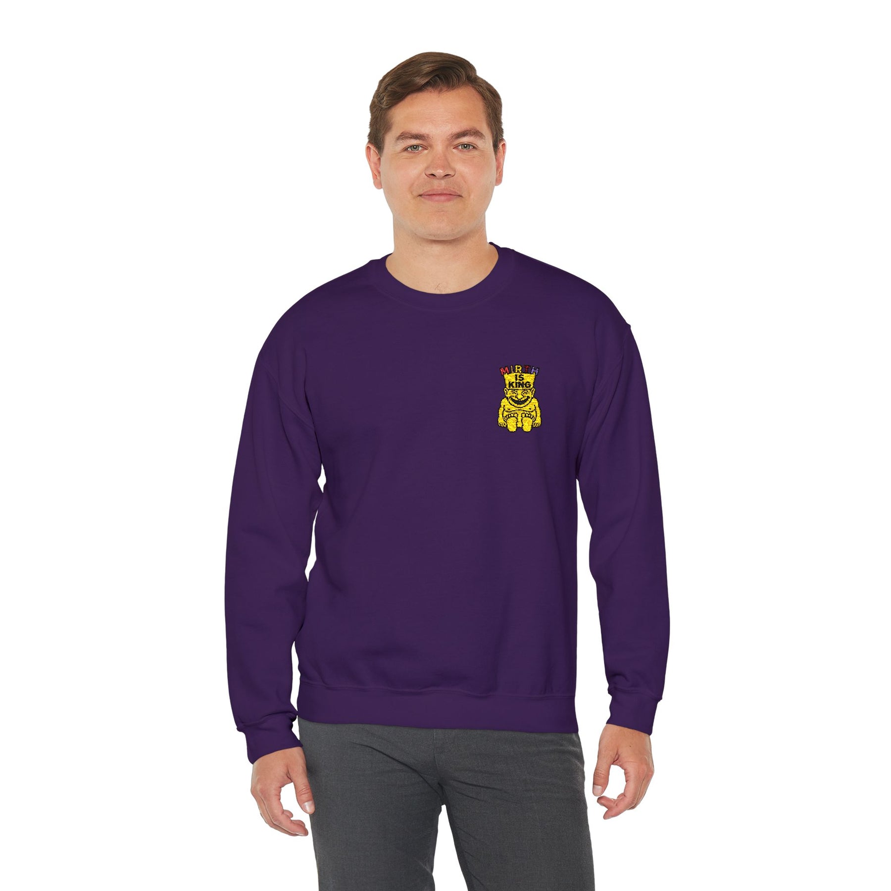 Royal Order of Jesters Sweatshirt - Crewneck Embroidered Front Motif - Bricks Masons