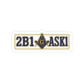 Master Mason Blue Lodge Sticker Decal - Kiss-Cut 2B1 ASK1 - Bricks Masons