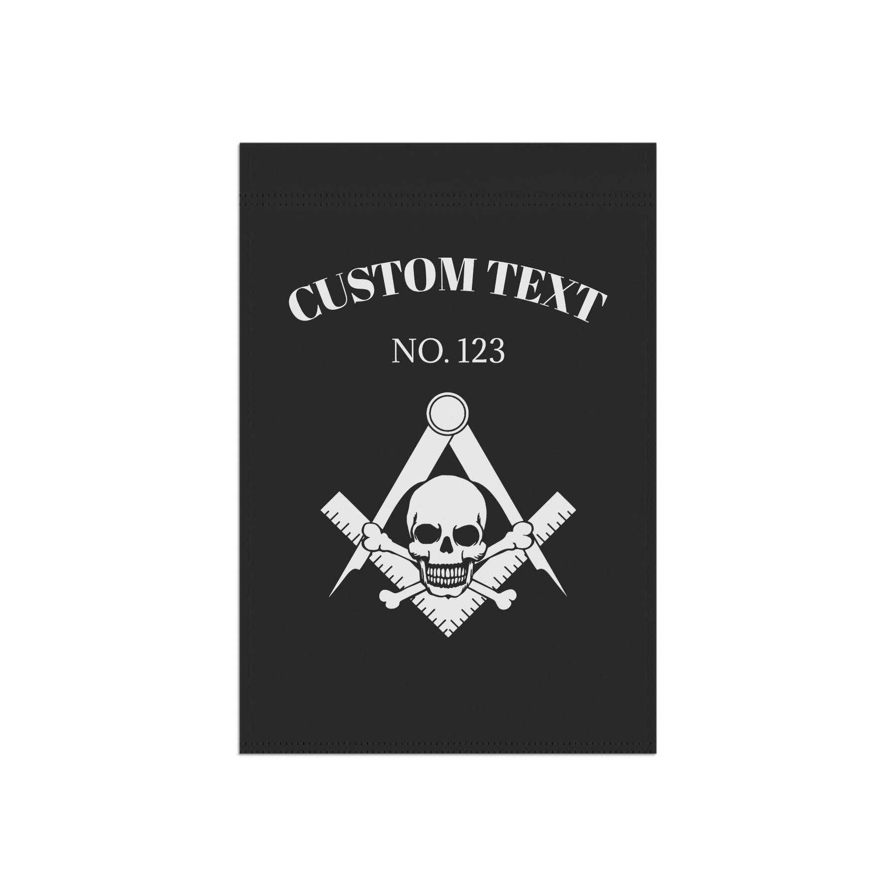 Widows Sons Yard Flag - White Skull & Bones Personalized - Bricks Masons