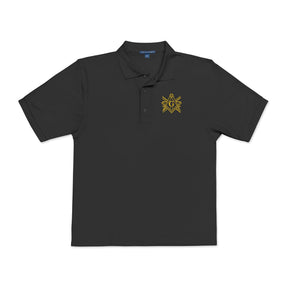Master Mason Craft Polo Shirt - Embroidered United Kingdom Union Jack lines - Bricks Masons