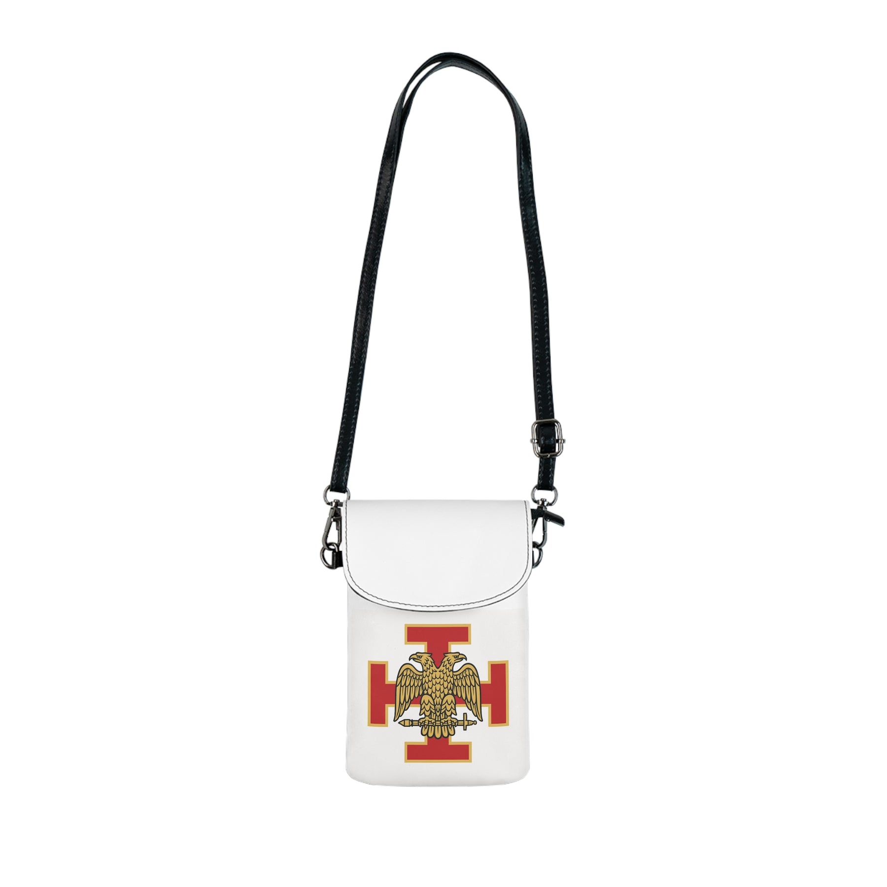 33rd Degree Scottish Rite Cell Phone Wallet - Red Cross With Gold Eagle Wings Down - Bricks Masons