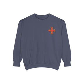 Red Cross of Constantine Sweatshirt - Embroidered Red Cross Insignia - Bricks Masons