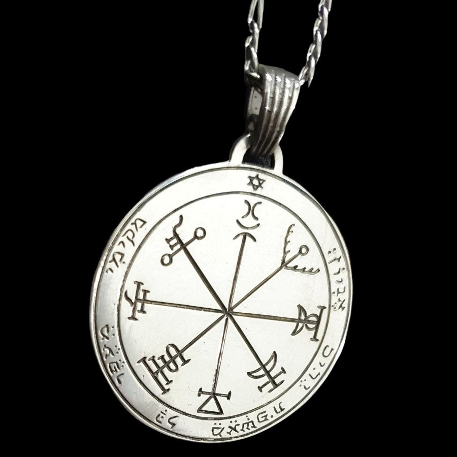 Solomon Seventh Pentacle Jupiter Pendant Silver 4 Cm 14 Gr Art 1233 - Bricks Masons