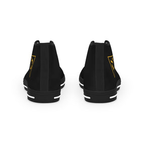 Grand Tiler of Solomon Sneaker - High Top Black & White Golden Emblem - Bricks Masons