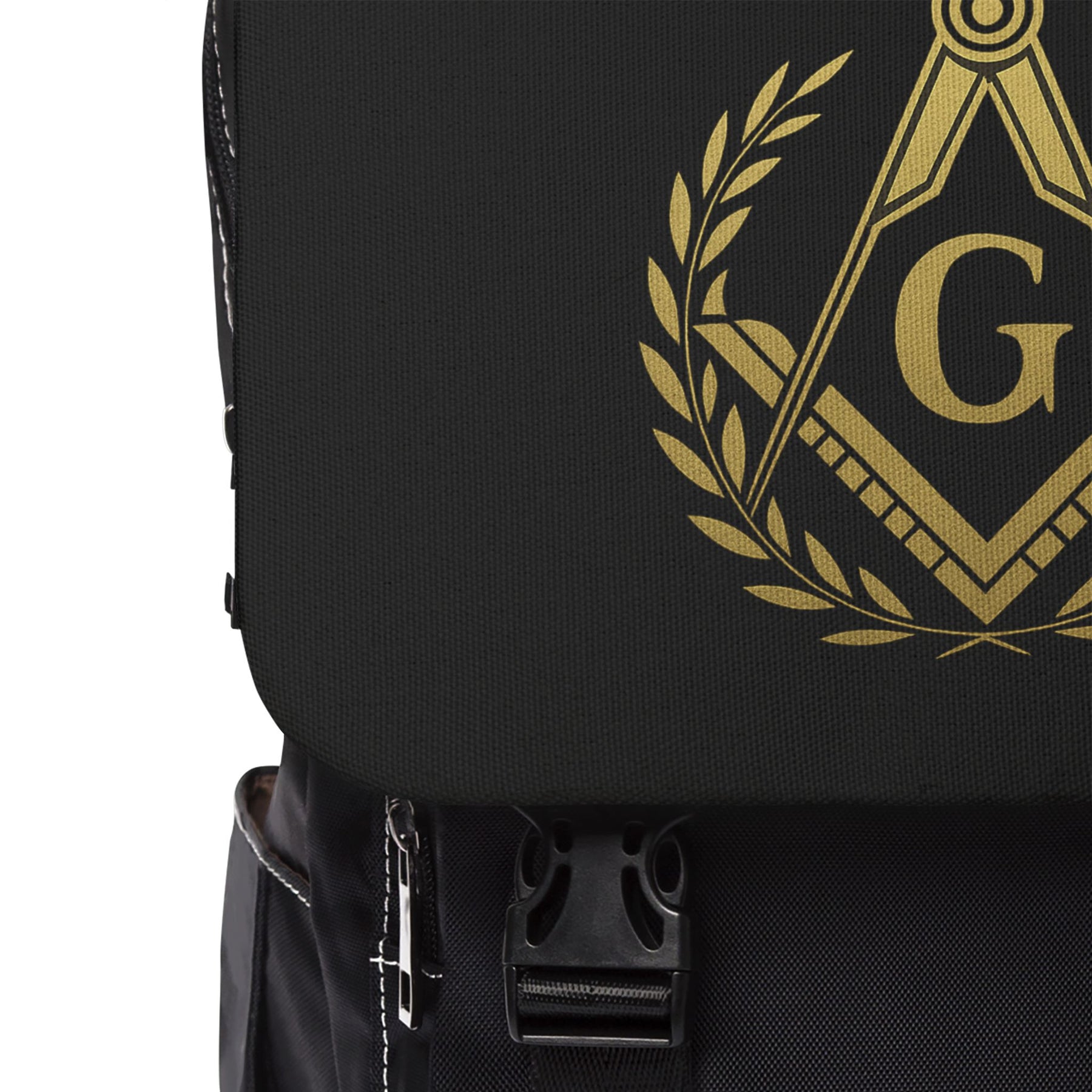 Master Mason Blue Lodge Backpack - Gold Square & Compass G With Wreath - Bricks Masons