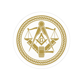Master Mason Blue Lodge Sticker Decal - Kiss-Cut Law - Bricks Masons