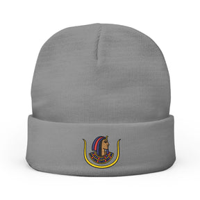 DOI Beanie - Knit Embroidery Emblem - Bricks Masons