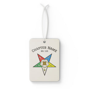 OES Car Air Freshener - Colorful Star Design With Personalization - Bricks Masons