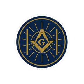 Master Mason Blue Lodge Sticker Decal - Kiss-Cut Colorful - Bricks Masons