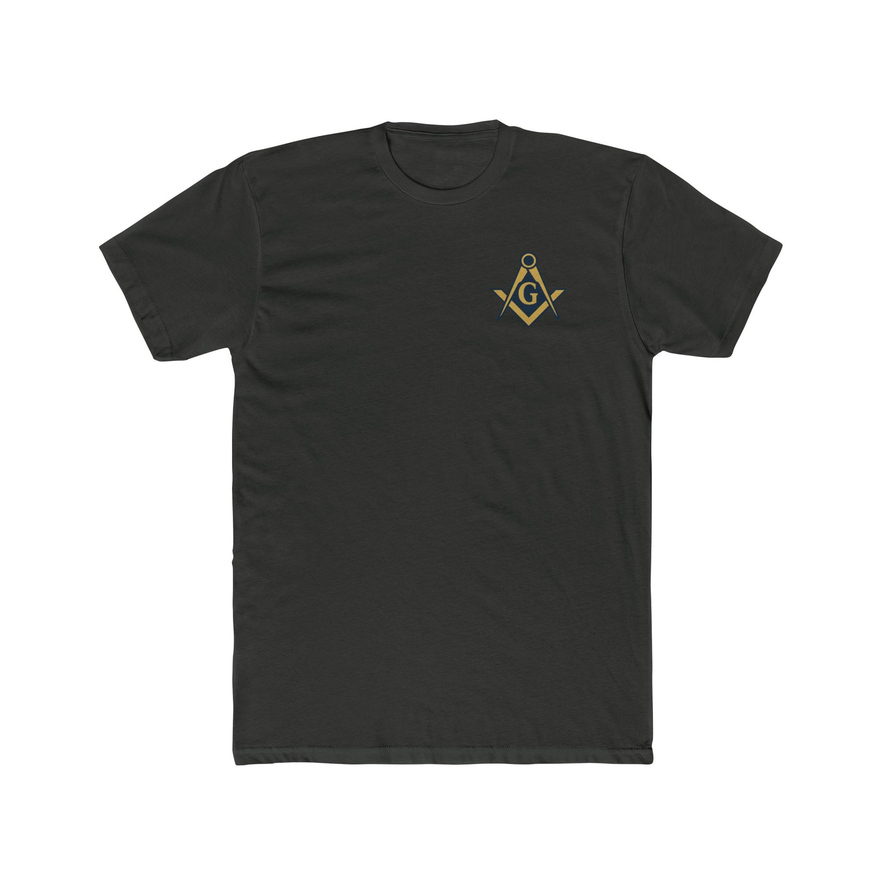 Master Mason Blue Lodge T-shirt - Square & Compass G Cotton Crew Tee - Bricks Masons