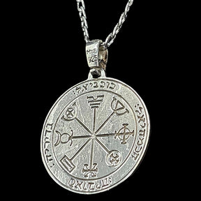 Solomon Pendant Third and Fourth Pentacle consecrated to Mercury 3 cm 9 Gr in silver 44 Seals of Solomon Art 1487 - Bricks Masons