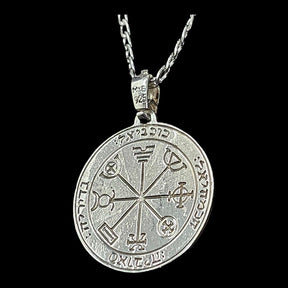 Solomon Pendant Third and Fourth Pentacle consecrated to Mercury 3 cm 9 Gr in silver 44 Seals of Solomon Art 1487 - Bricks Masons