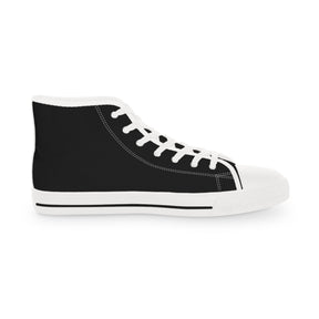 Grand Tiler of Solomon Sneaker - High Top Black & White Golden Emblem - Bricks Masons