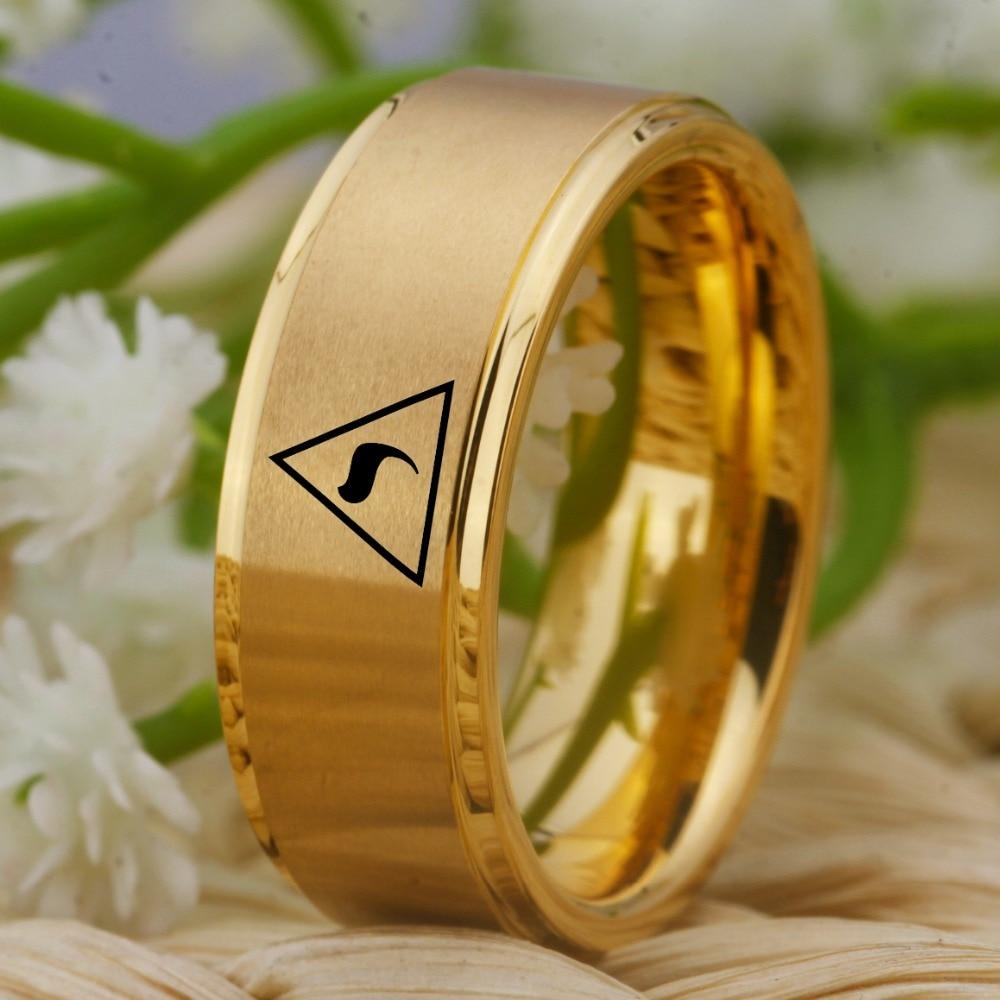 14th Degree Scottish Rite Ring - Gold Tungsten Personalizable - Bricks Masons