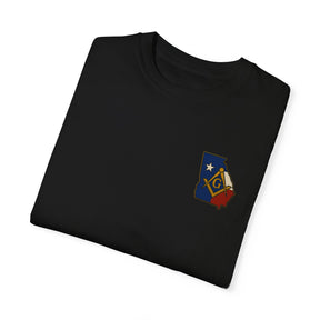 Master Mason Blue Lodge T-Shirt - Garment-Dyed Georgia Mason - Bricks Masons