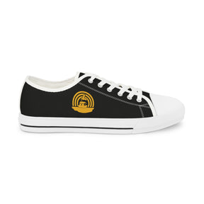 Royal Ark Mariner Sneaker - Low Top Sneaker Black & White Golden Emblem - Bricks Masons
