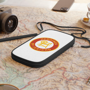 Heroines of Jericho Passport Wallet - Red & White With Shoulder & Wrist Strap - Bricks Masons
