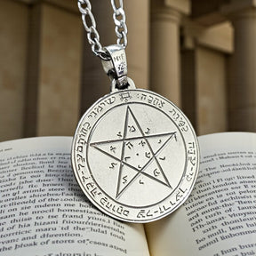 Solomon's Second and First Pentacle Pendant, consecrated to Venus, Silver, 3 cm, 9 g, 44 Seals of Solomon, Art. 1590 - Bricks Masons