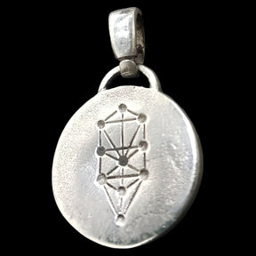 I said Kabbalah SOURCE OF ALL BLESSING Yud Yud Yud Name of God 22 YEYALEL in silver 2.5 Cm 9 Gr Art 1606 - Bricks Masons