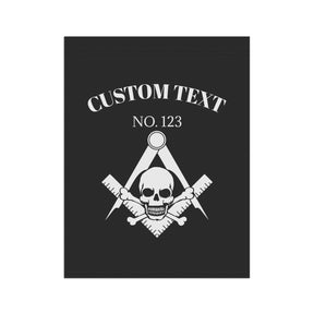 Widows Sons Yard Flag - White Skull & Bones Personalized - Bricks Masons