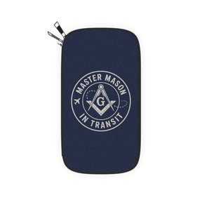 Master Mason Blue Lodge Passport Wallet - Mason In Transit With Shoulder & Wrist Strap - Bricks Masons