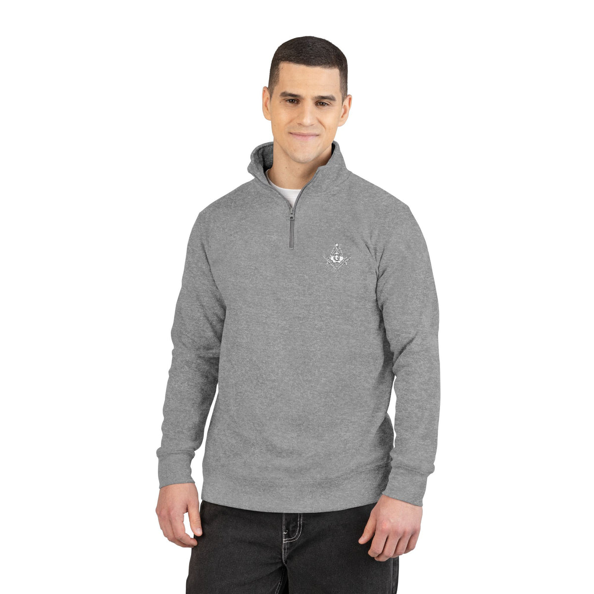 Master Mason Blue Lodge Canada Jurisdiction Sweatshirt - S&C G Maple Leaf Embroidery - Bricks Masons