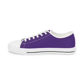LOCOP Sneaker - Low Top Sneaker Black & White Purple Canvas White Emblem - Bricks Masons