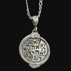 King Solomon Kabbalah Seal Medal 2.2 cm 7 g Silver Art 176 - Bricks Masons