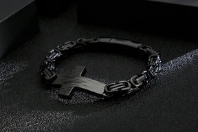 Knights Templar Commandery Bracelet - Black Cross - Bricks Masons