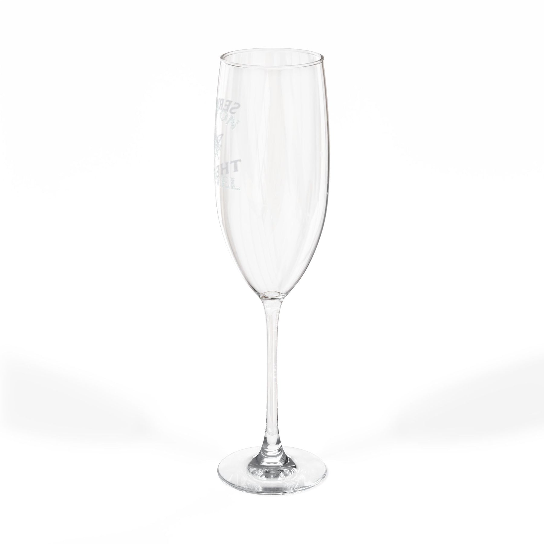 Master Mason Blue Lodge Champagne Flute - Served On The Level Square & Compass G