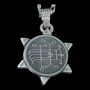 I wove the Demon 24 MARQUES NABERIUS and the Secret Seal of Solomon 72 Demons, Lesser Key of Solomon, Goetia, in Silver, 3 x 2.5 cm, 12 g, Art 1883 - Bricks Masons