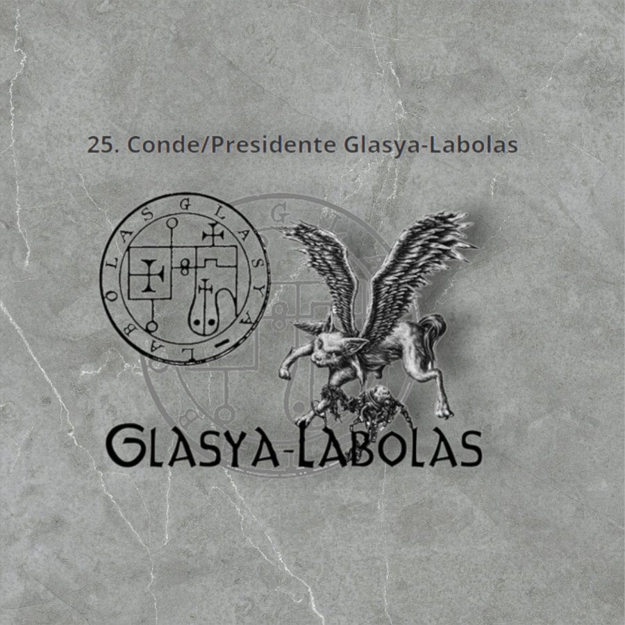 I commemorate Demon 25 COUNT GLASYA LABOLAS and Secret Seal of Solomon 72 Demons Lesser Key of Solomon Goetia In Silver 3 x 2.5 cm 12 Gr Art 1884 - Bricks Masons
