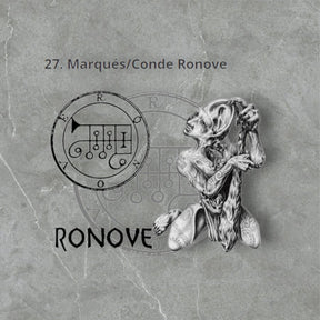 Demon Pendant 27 MARQUIS COUNT RONOVE and Secret Seal of Solomon 72 Demons Lesser Key of Solomon Goetia In Silver 3 x 2.5 cm 12 Gr Art 1886 - Bricks Masons