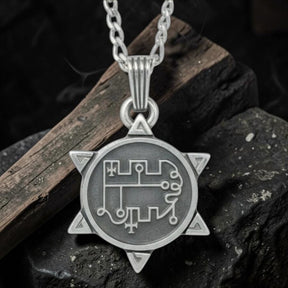I wove Demon 36 PRINCE STOLAS and Secret Seal of Solomon 72 Demons Lesser Key of Solomon Goetia In Silver 3 x 2.5 cm 12 Gr Art 1895 - Bricks Masons