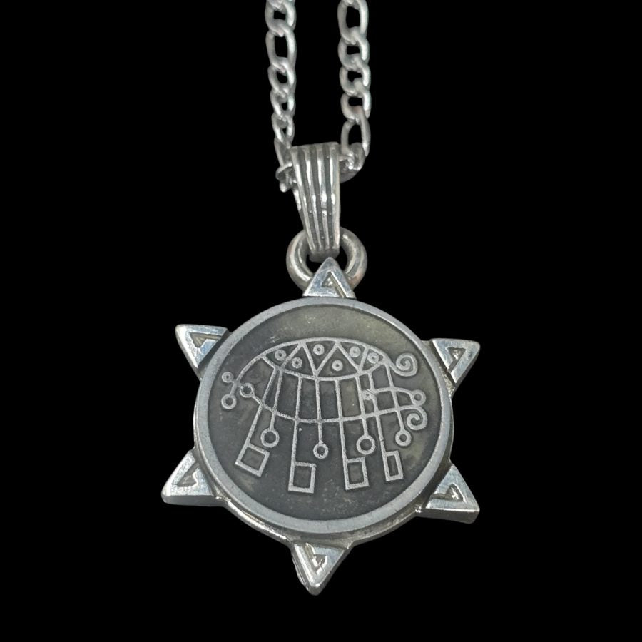 I swore Demon 46 KING COUNT BIFRONS and Secret Seal of Solomon 72 Demons Lesser Key of Solomon Goetia In Silver 3 x 2.5 cm 12 Gr Art 1905 - Bricks Masons