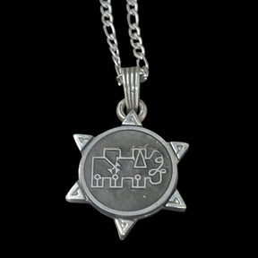 I wove the Demon 66 MARQUES CIMEJES and the Secret Seal of Solomon 72 Demons, Lesser Key of Solomon, Goetia. In Silver, 3 x 2.5 cm, 12 g. Art. 1925 - Bricks Masons