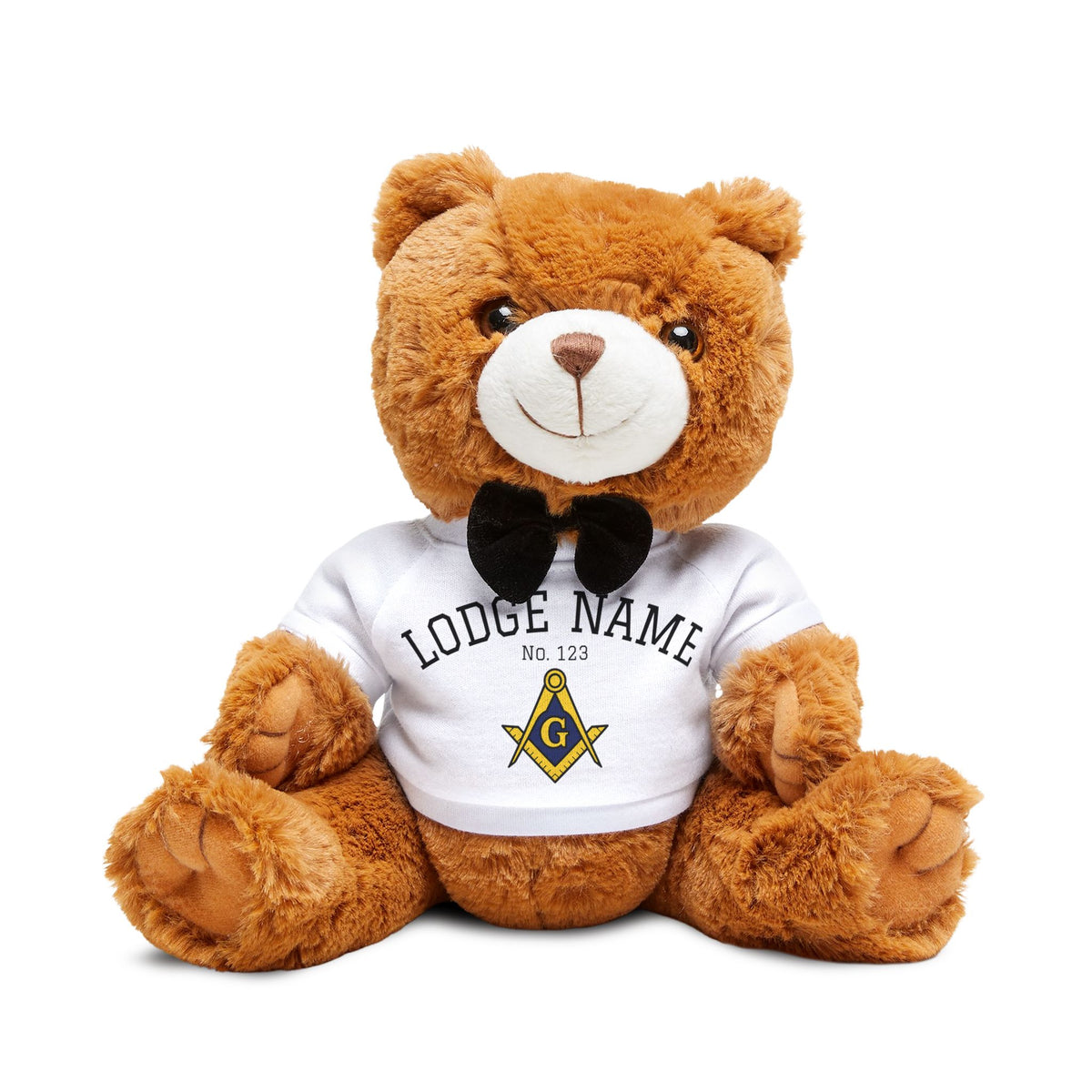 Master Mason Blue Lodge Teddy Bear - Lodge Name & Number Customizable Plushie - Bricks Masons
