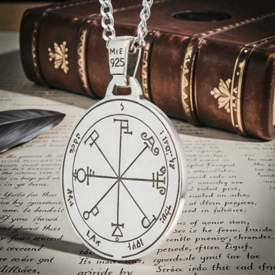 I said Sixth and Seventh Pentacle consecrated to Saturn in Silver 3 Cm 12 Gr 44 Seals of Solomon Art 1954 - Bricks Masons
